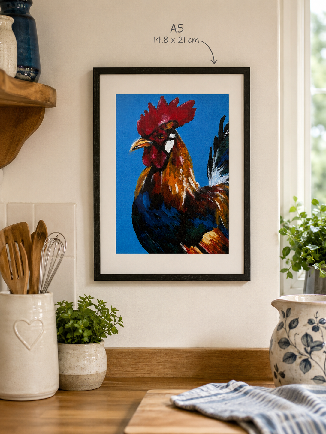 Rooster A5 Fine Art Print